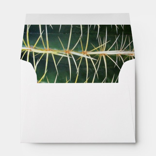 Tropical Cactus Photo Custom Address Envelope (Back (Bottom))
