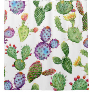 Tropical Cactus: Watercolor Seamless Pattern