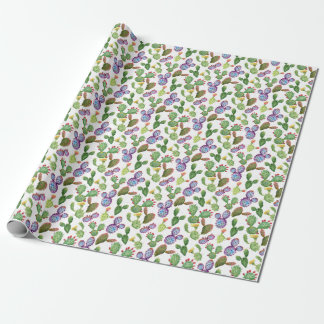 Tropical Cactus: Watercolor Seamless Pattern Wrapping Paper