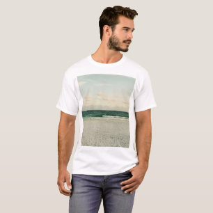 Tropical California Sandy Beach, Ocean & Waves T-Shirt