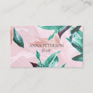 Tropical Calla Lilly Floral Pink Elegant Business Card