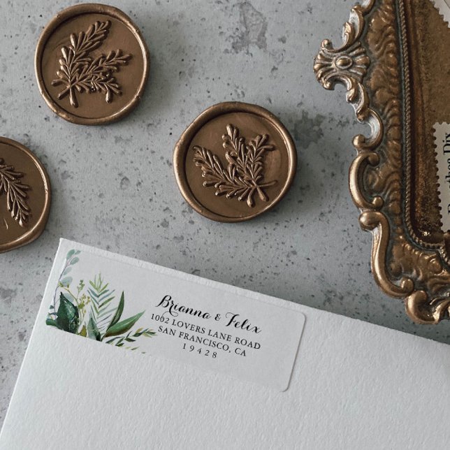 Tropical Calligraphy Return Address (Creator Uploaded)