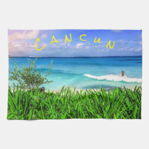 Tropical Cancun Mexico Beach Sea Paradise Kitchen Towel
