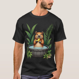 Tropical Capybara Hot Tub Plant Parent T-Shirt