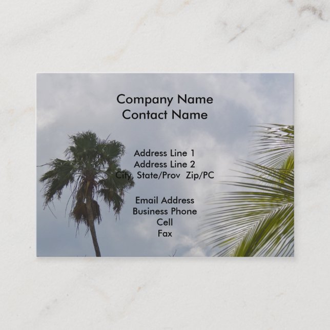 Tropical card template (Front)