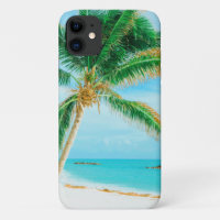 Tropical Caribbean Island Beach Palm Tree