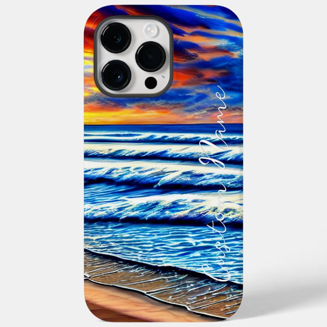 Tropical Caribbean Sunset over Clear Ocean Case-Mate iPhone Case (Back)