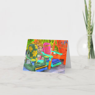 Tropical Chairs Greeting Card