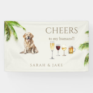 Tropical Cheers to my Humans Cocktails Bar Banner
