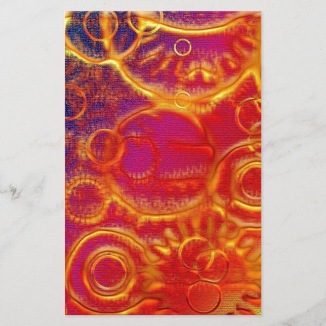 Tropical Chic Classy Mod Beach Stationery (Front)