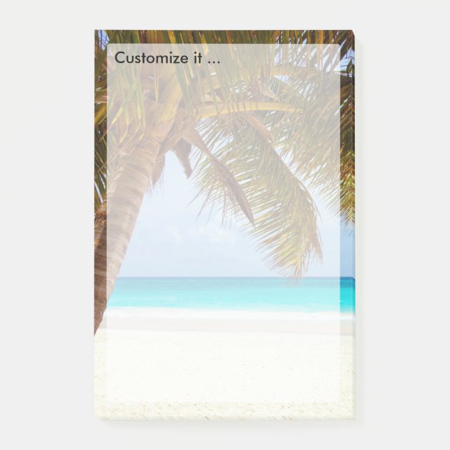 Tropical Chilling Beach Scene Post-it Notes (Front)