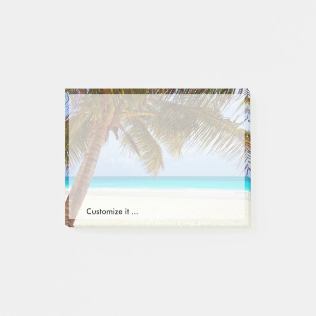 Tropical Chilling Beach Scene Post-it Notes (Front)