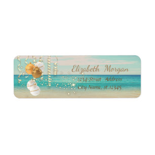 Tropical Christmas Balls ,,Beach,Sparkle
