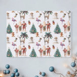 Tropical Christmas Beach Santa Claus Tissue Paper<br><div class="desc">It may be personalized by clicking the customize button and changing the background colour, adding a name, initials or your favourite words. Contact me at colorflowcreations@gmail.com if you with to have this design on another product. Purchase my original abstract acrylic painting for sale at www.etsy.com/shop/colorflowart. See more of my creations...</div>
