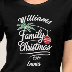 Tropical Christmas family typology Tri-Blend Shirt
