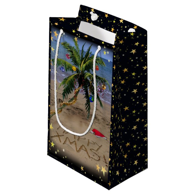 Tropical Christmas Gift Bag (Front Angled)