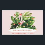 Tropical Christmas modern palm botanical Flamingo  Sticker<br><div class="desc">Tropical Christmas modern deck the palm botanical flamingo stylish contemporary design.</div>