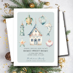 Tropical Christmas Moving Announcement<br><div class="desc">This festive tropical Christmas moving announcement card features a beautiful Christmas tree ornaments in the shape of a house, lighthouse, sea turtle, dolphin and shells. The card is perfect for sending to friends and family during the holiday season to let them know about your new address while also incorporating your...</div>