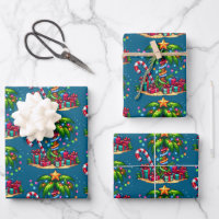 Tropical Christmas Palm Tree Pattern