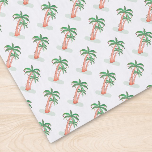 Tropical Christmas Palm Trees Tissue Paper (Creator Uploaded)