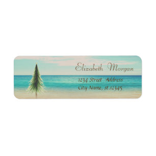 Tropical,Christmas Pine Tree,Beach 