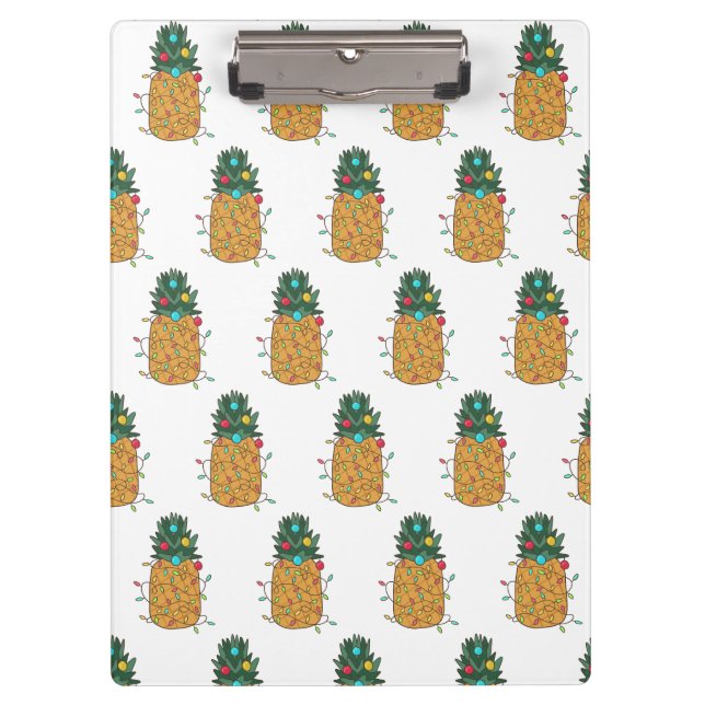 Tropical Christmas Pineapple Clipboard (Front)