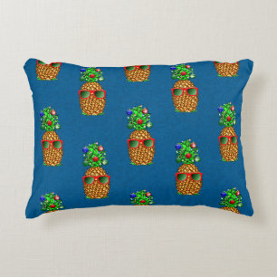 Tropical Christmas Pineapple Warm Xmas Accent Pillow