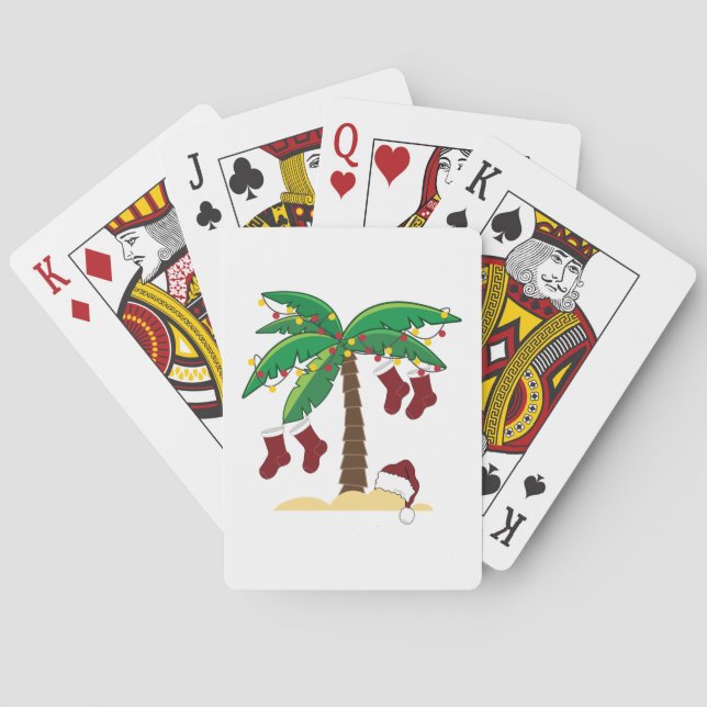 Tropical Christmas Playing Cards (Back)