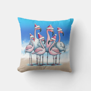 Tropical Christmas Throw Pillow