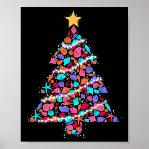 Tropical Christmas Tree Holiday Summer Christmas I Poster