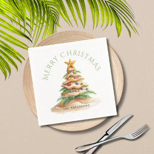 Tropical Christmas Tree  Napkin