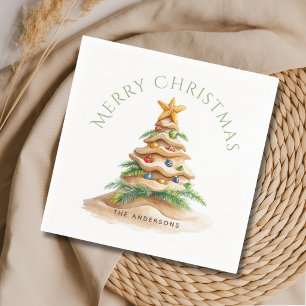 Tropical Christmas Tree Napkin