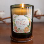 Tropical Citrus Bridal Shower Candle Sticker Favou<br><div class="desc">Place this beautiful sticker on your favourite candle for a quick and easy bridal shower favour idea. This tropical citrus design features modern elegant fonts (easily change the colours!) and a bouquet of blush florals and tropical citrus fruit including lemon, lime, orange, grapefruit, and papaya! See the entire collection for...</div>