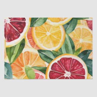 Tropical Citrus Orange Fruit Slices  Tissue Paper