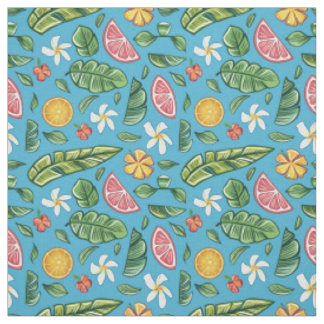 Tropical Citrus Pattern Fabric
