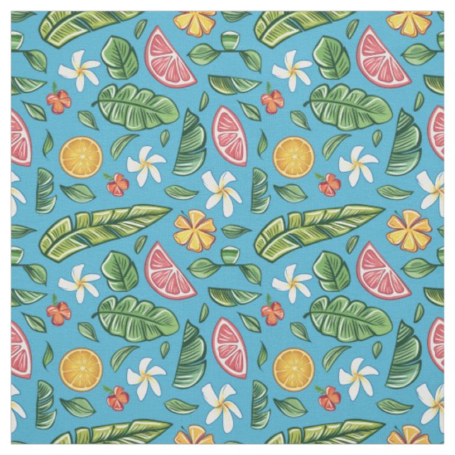 Tropical Citrus Pattern Fabric (Swatch)
