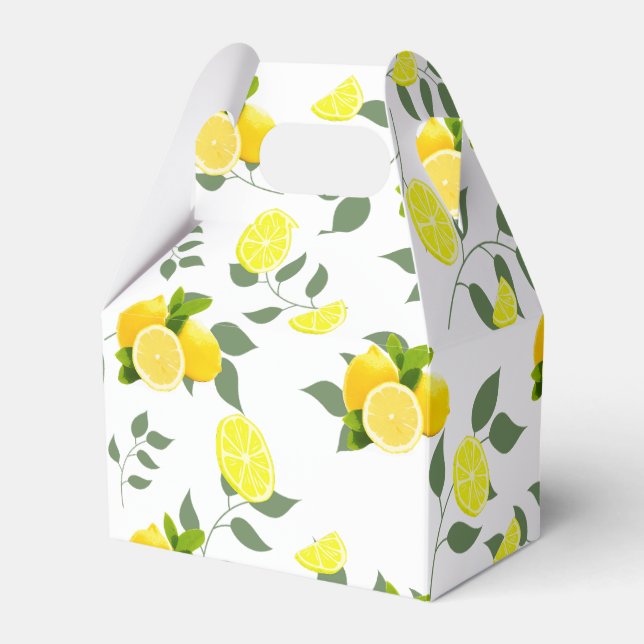 Tropical Citrus summer fresh Orange lemon Slice  Favor Box (Front Side)