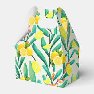 Tropical Citrus summer fresh Orange lemon Slice Favor Box