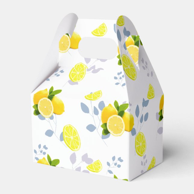 Tropical Citrus summer fresh Orange lemon Slice  Favor Box (Front Side)