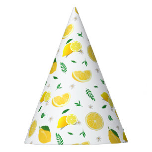 Tropical Citrus summer fresh Orange lemon Slice Party Hat