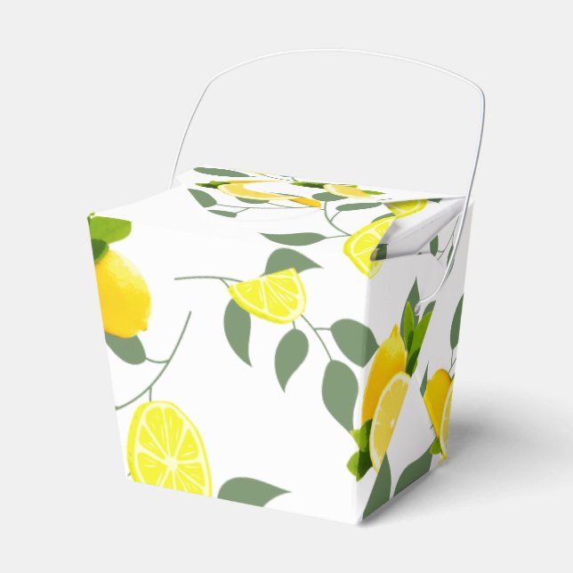 TROPICAL Citrus SUMMER FRUIT Orange lemon Slice  Favor Box (Front Side)