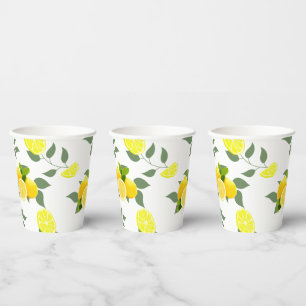 TROPICAL Citrus SUMMER FRUIT Orange lemon Slice Paper Cups