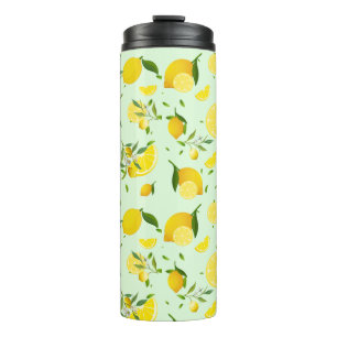 Tropical Citrus SUMMER Orange lemon Slice Thermal Tumbler