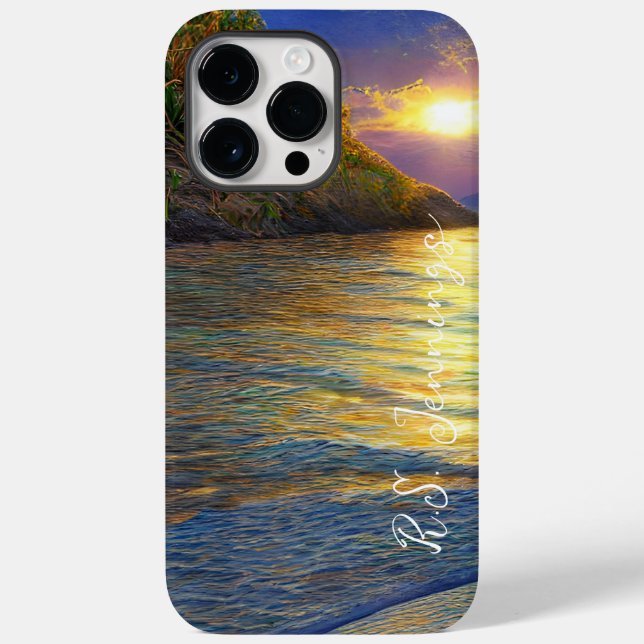 Tropical Clear Ocean Sunset Case-Mate iPhone Case (Back)