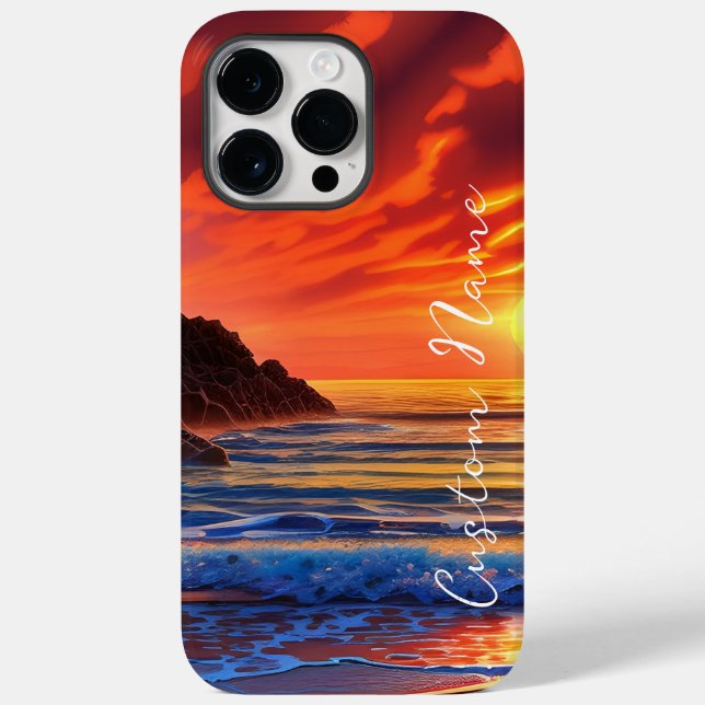 Tropical Clear Ocean Sunset Clouds Case-Mate iPhone Case (Back)