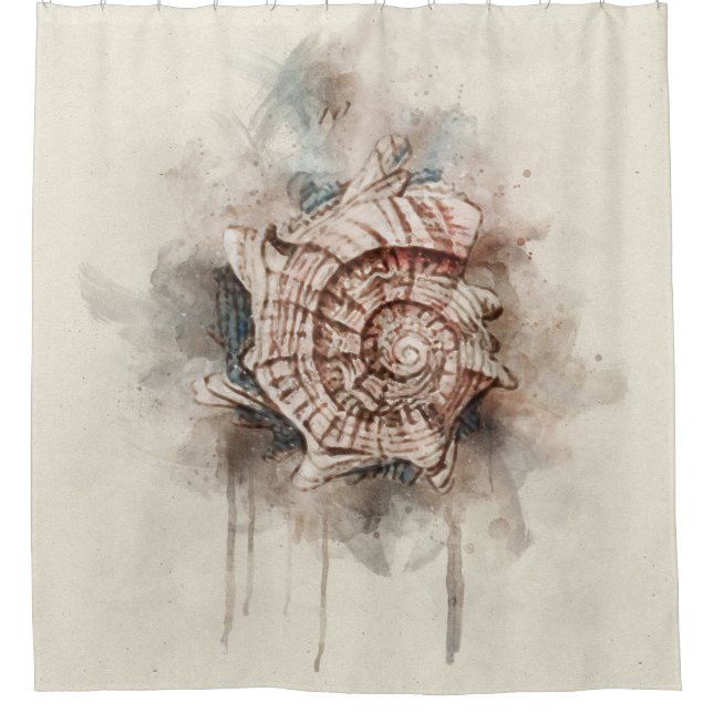 Tropical Coastal Beach Seashell Painting (Front)