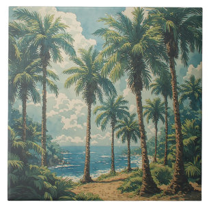 Tropical Coastal Oasis Tile
