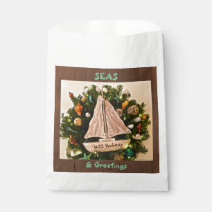 Tropical Coastal SEAS & Greetings Beach Christmas Favour Bag