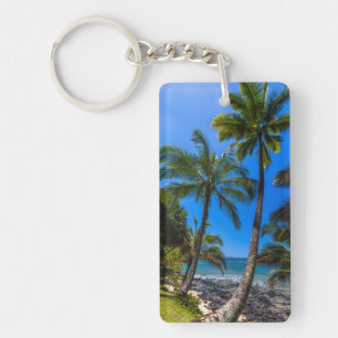 Tropical coastline 2 keychain