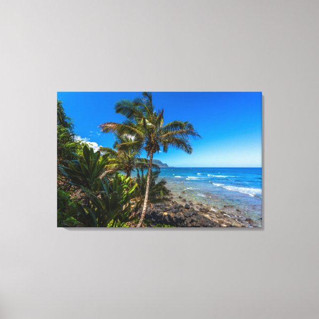 Tropical coastline canvas print (Front)